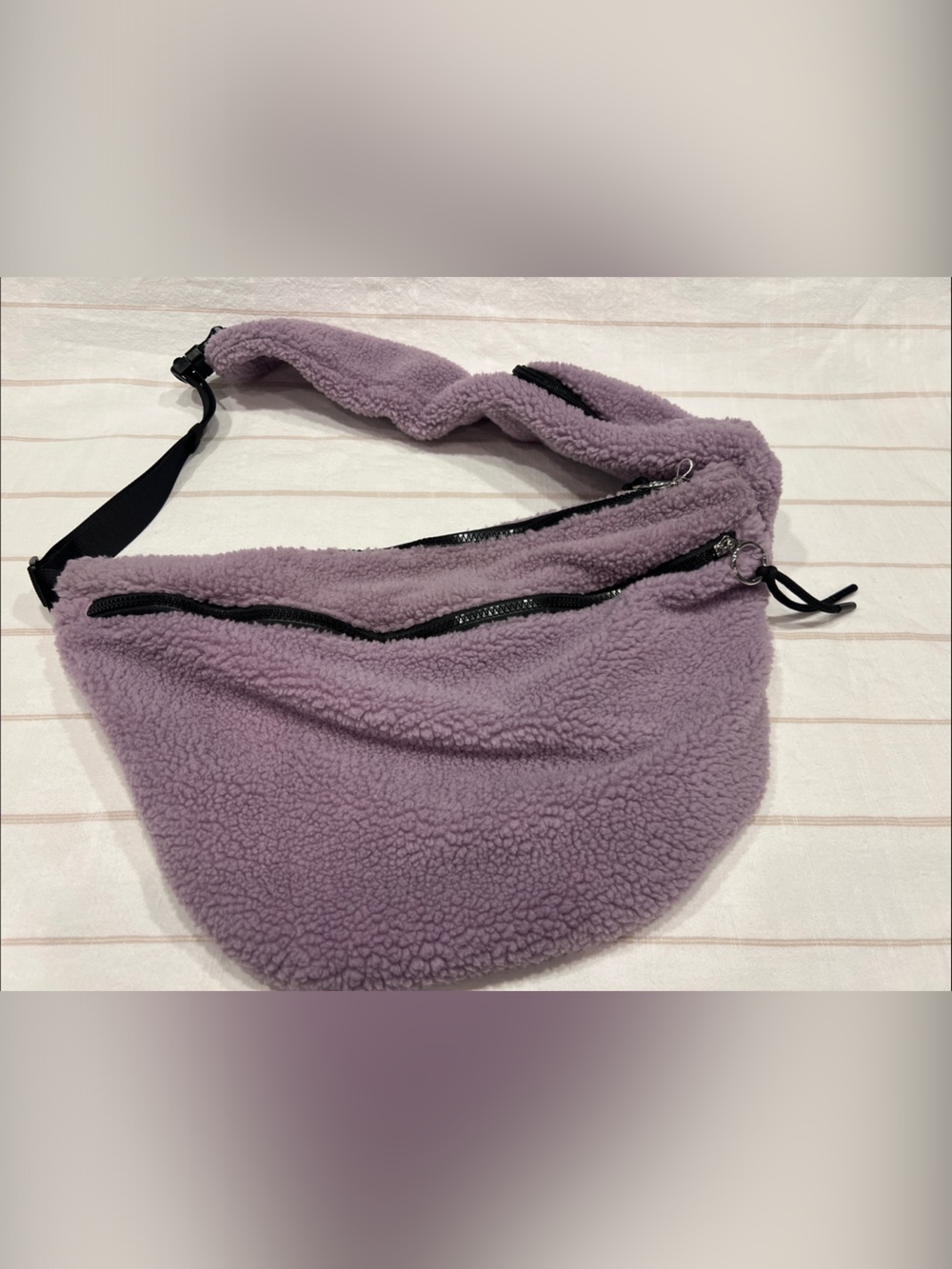 FP Movement by Free People Lavender Sherpa Crossbody Sling Bag
